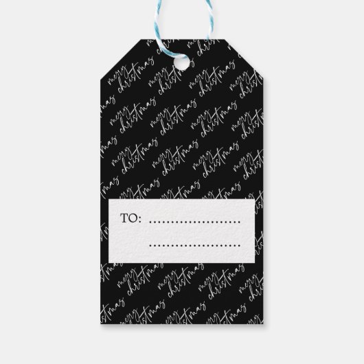 Mooie en elegante kerst op maat cadeaulabel (Achterkant)