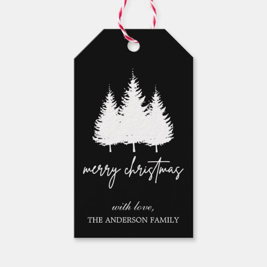 Mooie en elegante kerst op maat cadeaulabel (Voorkant)