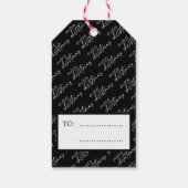 Mooie en elegante kerst op maat cadeaulabel (Achterkant)