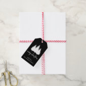 Mooie en elegante kerst op maat cadeaulabel (Met Touw)