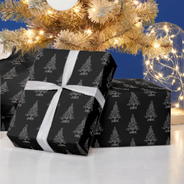 Mooie en elegante kerstboom cadeaupapier