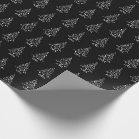 Mooie en elegante kerstboom cadeaupapier (Hoek)