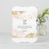 Mooie en elegante pastel bruiloft kaart (Staand voorkant)