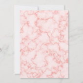 Mooie en elegante roze marmer Gold Trunk Party Kaart (Achterkant)