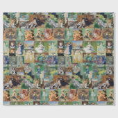 Mooie en elegante schilderijen cadeaupapier (Vlak)