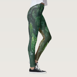 Mooie en elegante tropische bladeren   Leggings