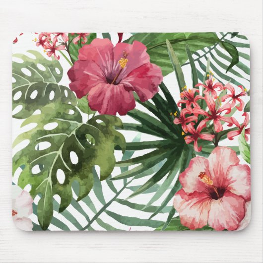 Mooie en elegante tropische Floral | Mousepad Muismat (Voorkant)