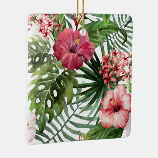 Mooie en elegante tropische Floral | Versiering Keramisch Ornament (Rechts)