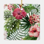 Mooie en elegante tropische Floral | Versiering Keramisch Ornament (Achterkant)