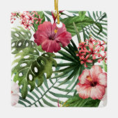 Mooie en elegante tropische Floral | Versiering Keramisch Ornament (Voorkant)