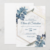 mooie en elegante trouwuitnodigingskaart kaart (Voorkant / Achterkant)