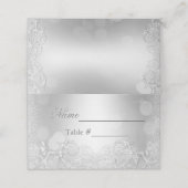 Mooie en Elegante Zilveren Bokeh Plaatskaartje (Buitenkant ongevouwen)