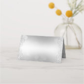 Mooie en Elegante Zilveren Bokeh Plaatskaartje (Achterkant)