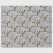 Mooie en fijne witte Iris-ventilator Cadeaupapier (Vlak)