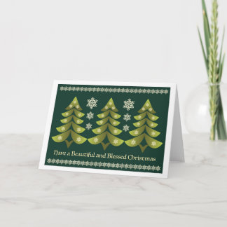 Mooie en gezegende kerstkaart kaart