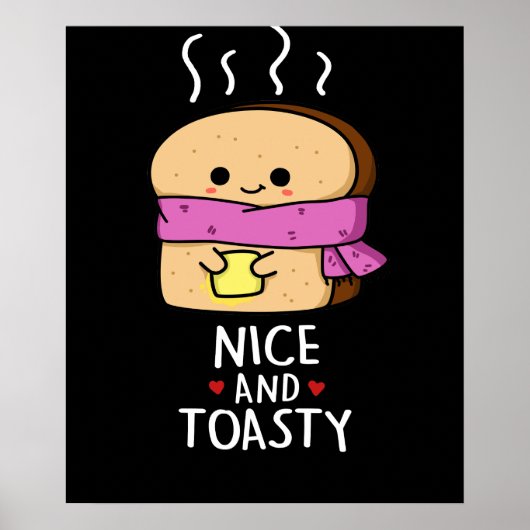 Mooie en giftige toast Butter Pun Dark BG Poster (Voorkant)