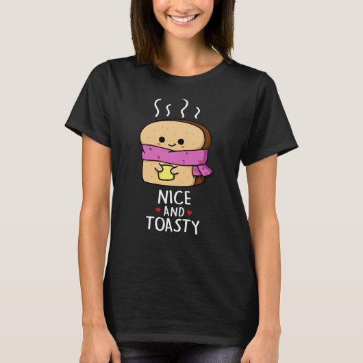 Mooie en giftige toast Butter Pun Dark BG T-shirt (Voorkant)