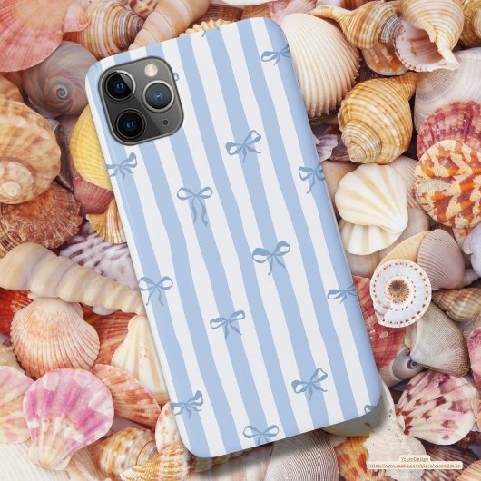 Mooie en girly bogen en strepen Pastel blauw Case-Mate iPhone Case