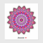 Mooie en goede vibes, rood en Paars Mandala Sticker (Vel)