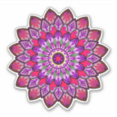Mooie en goede vibes, rood en Paars Mandala Sticker (Voorkant)