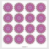 Mooie en goede vibes, rood en Paars Mandala Sticker (Vel)