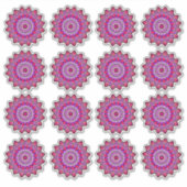 Mooie en goede vibes, rood en Paars Mandala Sticker (Voorkant)