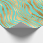 Mooie en golvende gouden strepen cadeaupapier (Hoek)