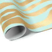 Mooie en gouden strepen op een blauwe achtergrond cadeaupapier (Rol Hoek)