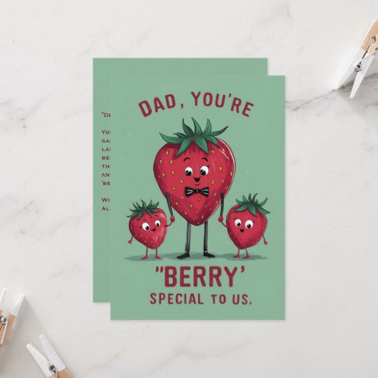 Mooie en grappige bes speciale vaderdagkaart kaart (Voorkant / Achterkant in situ)