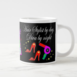 MOOIE EN HAAR STYLIST GEPERSONALISEERD GROTE KOFFIEKOP