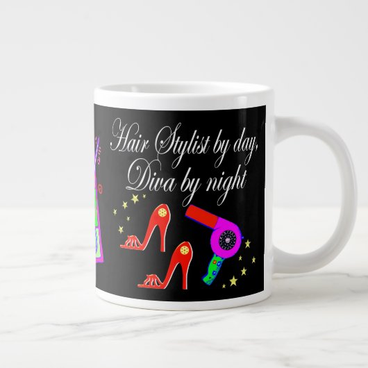 MOOIE EN HAAR STYLIST GEPERSONALISEERD GROTE KOFFIEKOP (Rechts)