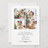 Mooie en heldere moderne minimalistische foto feestdagenkaart (Achterkant)