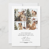 Mooie en heldere moderne minimalistische foto feestdagenkaart (Achterkant)