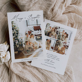 Mooie en heldere moderne minimalistische foto feestdagenkaart