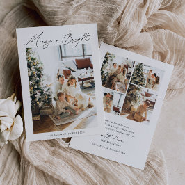 Mooie en heldere moderne minimalistische foto feestdagenkaart