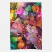 Mooie en kleurrijke Abstracte keukenhanddoek (Verticaal)