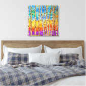 Mooie en kleurrijke Aspen Bomen Canvas 20x20" (Insitu (Slaapkamer))