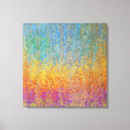 Mooie en kleurrijke Aspen Bomen Canvas 24x24" Afdruk