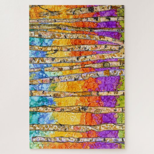 Mooie en kleurrijke Aspen Tree Puzzle Legpuzzel (Verticaal)