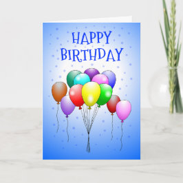 Mooie en kleurrijke ballonnen kaart