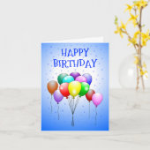 Mooie en kleurrijke ballonnen kaart (Gele Bloem)