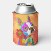 Mooie en kleurrijke Boston Terrier Blikjeskoeler (Blikje Achterkant)