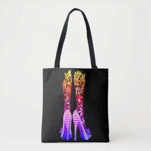 Mooie en kleurrijke dansschoenen Canvas tas