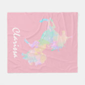 Mooie en kleurrijke eenhoorn fleece deken (Voorkant (Horizontaal))