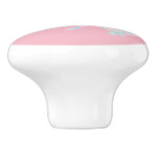 Mooie en kleurrijke eenhoorn keramische knop (Zijkant)