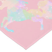 Mooie en kleurrijke eenhoorn korte tafelloper (Hoek)