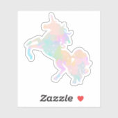 Mooie en kleurrijke eenhoorn sticker (Vel)