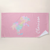 Mooie en kleurrijke eenhoorn strandlaken (Voorkant)