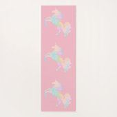 Mooie en kleurrijke eenhoorn yogamat (Achterkant)