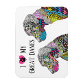 Mooie en kleurrijke Grote Denen Magneet 3 "x4" (Verticaal)